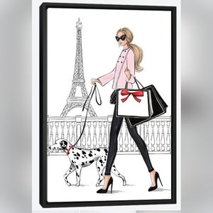 Shopping in Paris 8 1/2"x11" Framed Wall Art